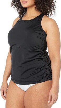 Plus Size Beansport High Neck Tankini (Black) Women's Swimwear