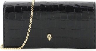 Skull Embossed Clutch Bag