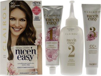 Nicen Easy Color Blend - 6G Light Golden Brown by for Women - 1 Application Hair Color