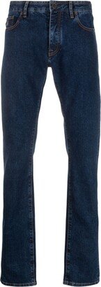 Dark-Wash Tapered-Leg Jeans