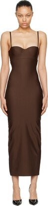 Brown Body Underwire Maxi Dress