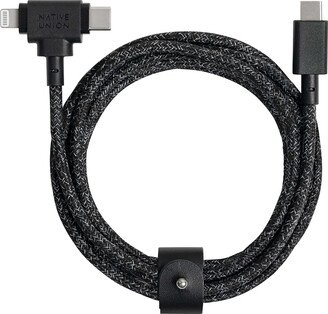 5' Lightning & USB-C Duo Charging Cable Cosmos Black