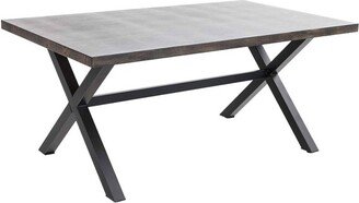 65.9 Rectangle Large Metal Patio Table - Black - Captiva Designs