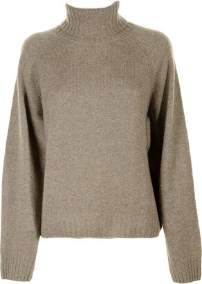 Beige Cashmere Turtleneck