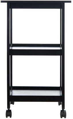 Bevin Black 2 Shelf Kitchen Cart