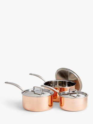 Tri-Ply Stainless Steel Saucepan Set with Lids