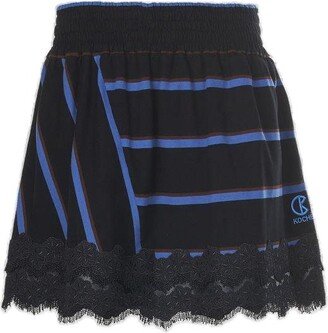 Striped Mini Skirt-AA