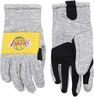 Men's Foco Gray Los Angeles Lakers Team Knit Gloves