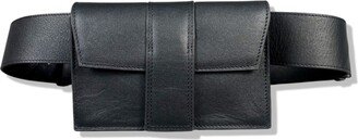 Leatherco. Mini Black Leather Belt Bag