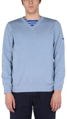 Logo Label V-Neck Sweater