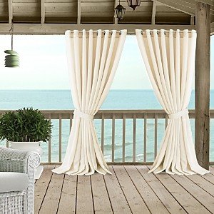 Carmen Sheer Indoor/Outdoor Tieback Curtain Panel, 114 x 108