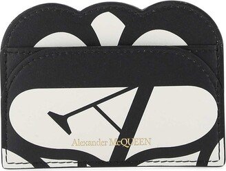 Logo Printed Scallop Edge Cardholder