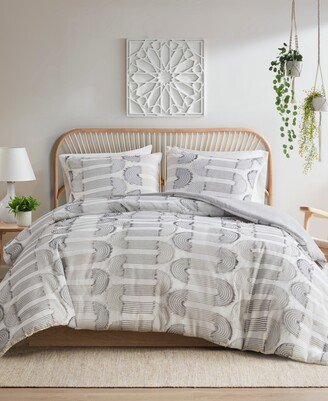 Astoria Clip Jacquard Duvet Cover 2-Piece Set, Twin/Twin Xl