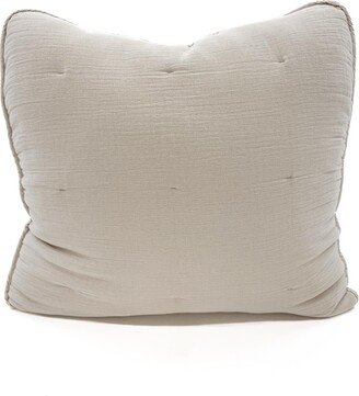 Anaya Home Beige Easy Cotton Gauze Down Alternative Euro Pillow 26x26