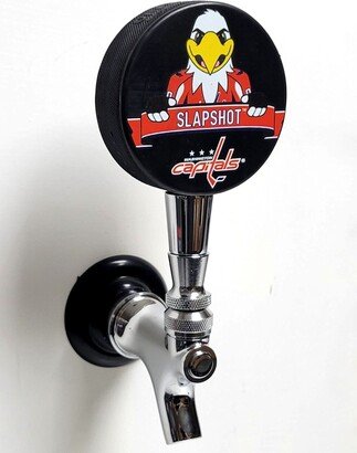 Washington Capitals Slapshot Mascot Hockey Puck Beer Tap Handle