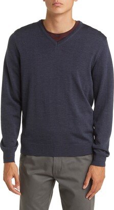 Fine Gauge Merino Wool V-Neck Sweater-AA