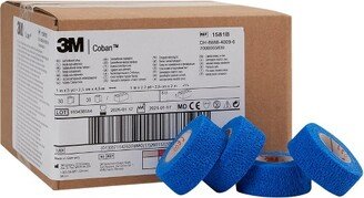 3M Coban Elastic Self-Adherent Cohesive Bandage Blue NonSterile 1 x 5 Yd 30 Ct