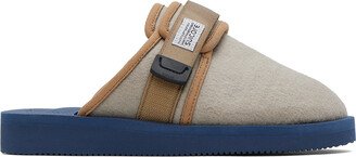 Taupe & Navy ZAVO-VPO Slippers