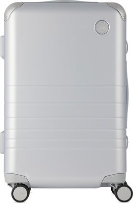 Monos Silver Hybrid Carry-On Plus Suitcase
