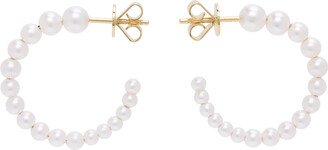 White Pearl Marco Hoop Earrings