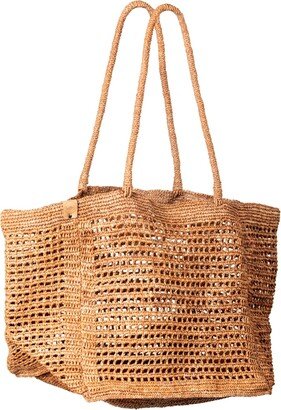 Zanatany Concepts Gisette Tote Bag Beach Bag- Brown