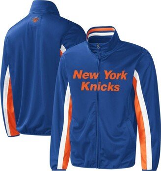 Men's G-iii Sports by Carl Banks Blue New York Knicks Contender Wordmark Full Zip Track Jacket