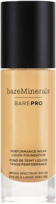 BarePro Performance Wear Liquid Foundation SPF20 - Pecan - medium-tan neutral/peach