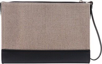 Two-Tone Zipped Clutch