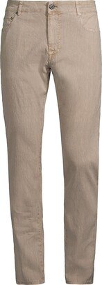 PT Torino Delave Linen Straight-Leg Jeans