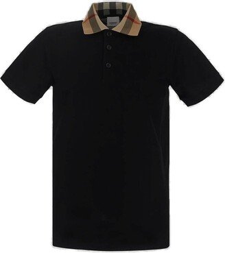 Checked Short Sleeved Polo Shirt