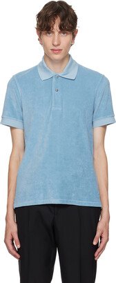 Blue Spread Collar Polo