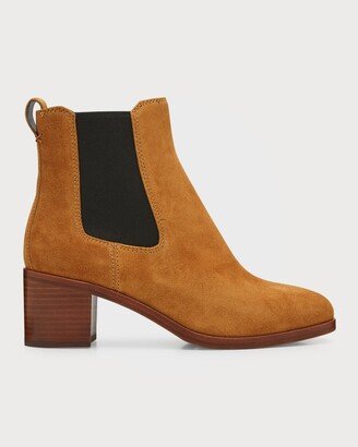 Hazel Suede Chelsea Booties