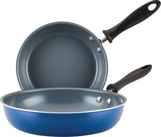 Reliance Pro 9, 11 Nonstick Ceramic Twin Pack Skillets Teal/Gray