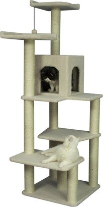 Real Wood 6-Level Cat Tree, With Condo and Two Perches