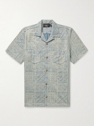 Convertible-Collar Printed Cotton Shirt