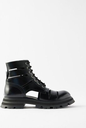 Wander Cutout Leather Lace-up Boots