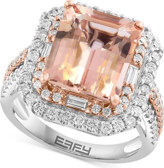 Limited Edition Morganite (4-7/8 ct. t.w.) & Diamond (1 ct. t.w.) Ring in 14k White & Rose Gold