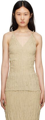 Beige Crinkled Camisole