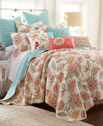 Sophia Floral Reversible Quilt Set, Full/Queen