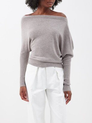 Paxi Off-the-shoulder Cashmere Sweater-AA