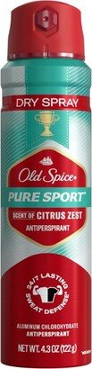 Men's Pure Sport Plus Invisible Antiperspirant & Deodorant Dry Spray - Citrus Scent - 4.3oz