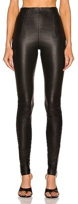 Leather Legging in Black-AA