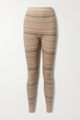 Fair Isle Wool-blend Tapered Leggings - Multi