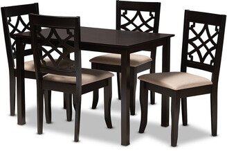 Design Studios Mael Modern And Contemporary 5Pc Wood Dining Set-AA