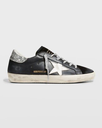 Superstar Leather Glitter Low-Top Sneakers-AB