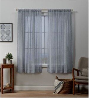 Itaji Sheer Rod Pocket Top Curtain Panel Pair