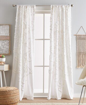 Gates Tufted Chenille Pole Top 2-Piece Curtain Panel Set, 50 x 84