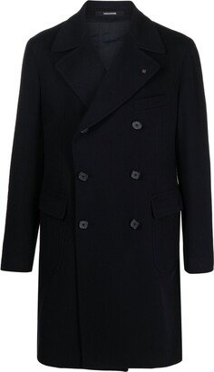 Brooch Notched-Collar Double-Breasted Coat