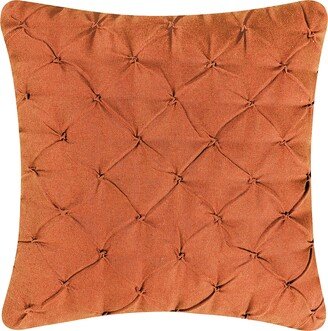 Orange Diamond Tucked Pillow