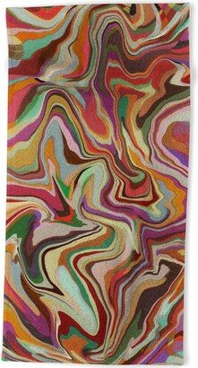 Alisa Galitsyna Colorful Liquid Swirl Beach Towel